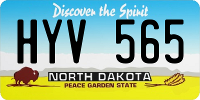 ND license plate HYV565