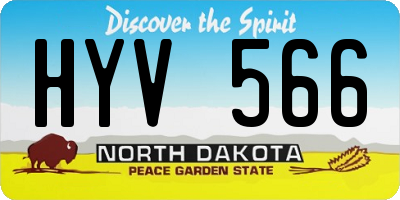 ND license plate HYV566
