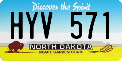 ND license plate HYV571
