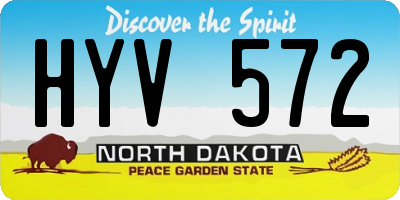 ND license plate HYV572