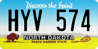 ND license plate HYV574