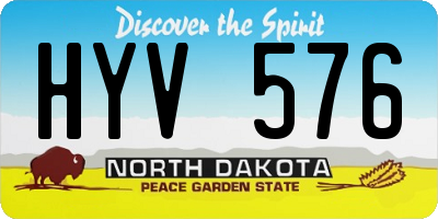 ND license plate HYV576