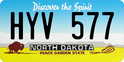 ND license plate HYV577