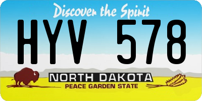 ND license plate HYV578