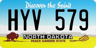 ND license plate HYV579