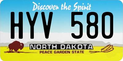 ND license plate HYV580