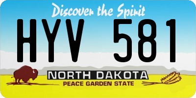 ND license plate HYV581