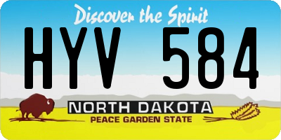 ND license plate HYV584