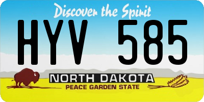 ND license plate HYV585