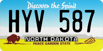 ND license plate HYV587
