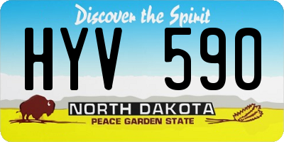 ND license plate HYV590