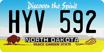 ND license plate HYV592