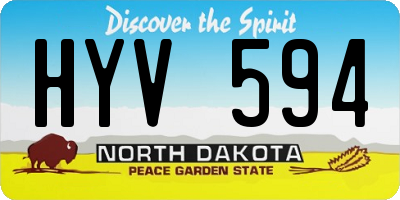 ND license plate HYV594