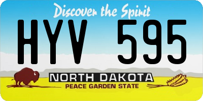 ND license plate HYV595