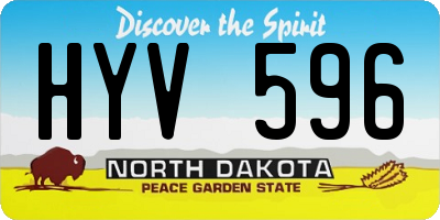 ND license plate HYV596