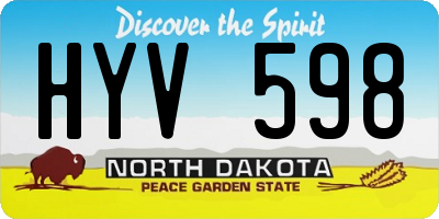 ND license plate HYV598
