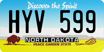 ND license plate HYV599