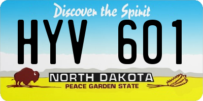 ND license plate HYV601