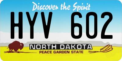 ND license plate HYV602