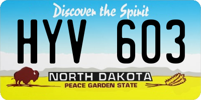 ND license plate HYV603