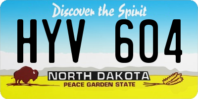 ND license plate HYV604