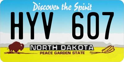 ND license plate HYV607