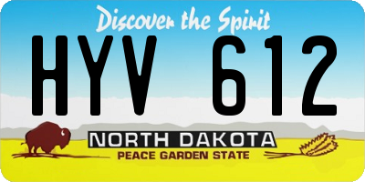 ND license plate HYV612