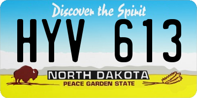 ND license plate HYV613