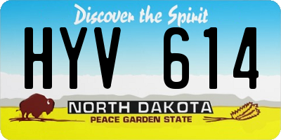 ND license plate HYV614