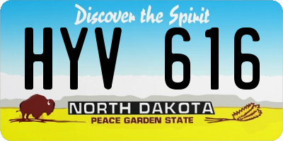 ND license plate HYV616