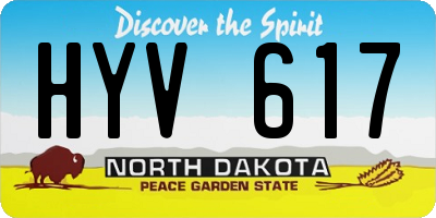 ND license plate HYV617