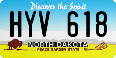 ND license plate HYV618