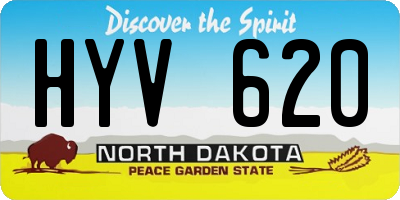 ND license plate HYV620