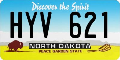 ND license plate HYV621