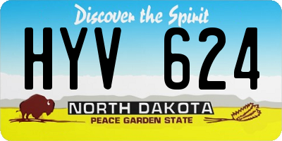 ND license plate HYV624