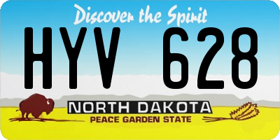 ND license plate HYV628