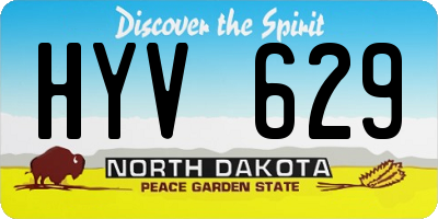 ND license plate HYV629
