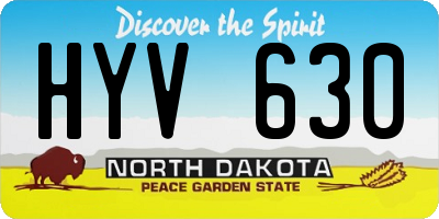 ND license plate HYV630