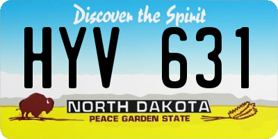 ND license plate HYV631