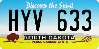 ND license plate HYV633
