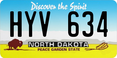 ND license plate HYV634
