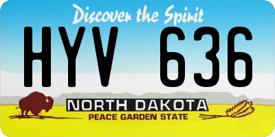 ND license plate HYV636