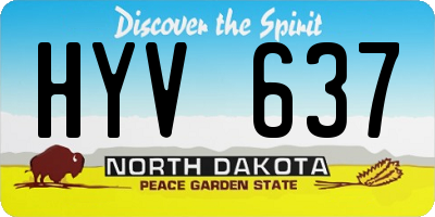 ND license plate HYV637