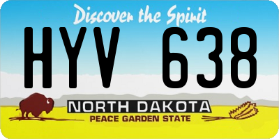 ND license plate HYV638