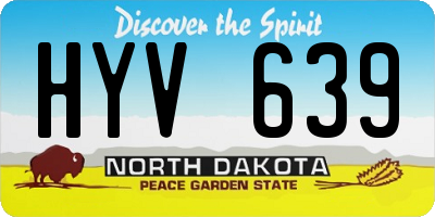 ND license plate HYV639