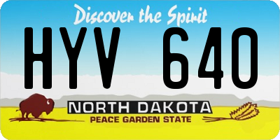 ND license plate HYV640