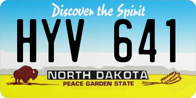 ND license plate HYV641