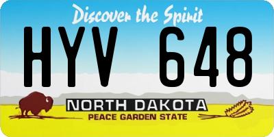 ND license plate HYV648