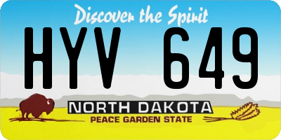 ND license plate HYV649