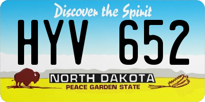ND license plate HYV652